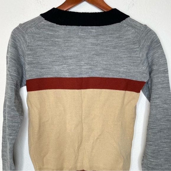 VTG colorblock v neck cardigan sz XS - Picture 5 of 11